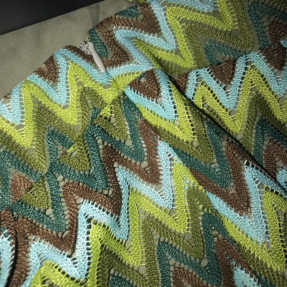 Ark & Co Green Chevron Crochet Shorts Size M NWT - Picture 5 of 5